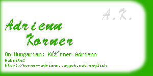 adrienn korner business card